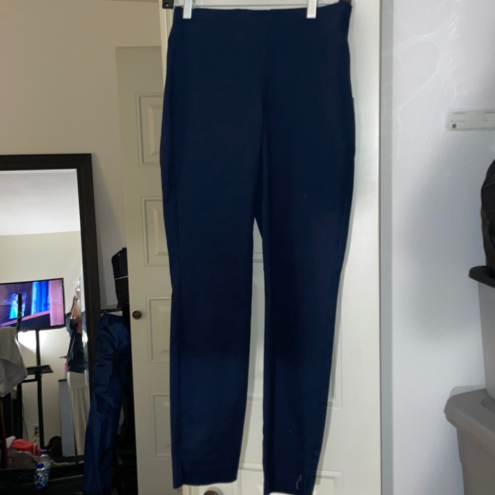 Navy blue stretchy dress pants size 0. Never worn before